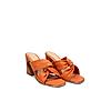 HEEL YOUR SOLE ORANGE WOMEN LULU BLOCK HEEL SANDALS