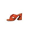 HEEL YOUR SOLE ORANGE WOMEN LULU BLOCK HEEL SANDALS