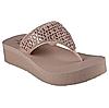 SKECHERS ROSE GOLD WOMEN VINYASA - NEW GLAMOUR FLIP FLOPS