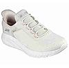 SKECHERS WHITE WOMEN BOBS SQUAD CHAOS - IN COLOR SLIP ON SNEAKERS