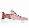 SKECHERS PINK WOMEN BOBS SQUAD CHAOS - IN COLOR SLIP ON SNEAKERS