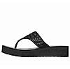 SKECHERS BLACK WOMEN VINYASA - NEW GLAMOUR FLIP FLOPS