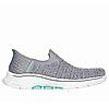 SKECHERS GREY WOMEN GO WALK 7 - SPRINGTIME SLIP ON SNEAKERS