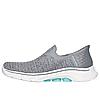 SKECHERS GREY WOMEN GO WALK 7 - SPRINGTIME SLIP ON SNEAKERS