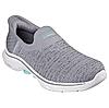 SKECHERS GREY WOMEN GO WALK 7 - SPRINGTIME SLIP ON SNEAKERS