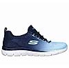 SKECHERS NAVY WOMEN SUMMITS-BRIGHT CHARMER SLIP ON SNEAKERS