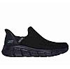 SKECHERS BLACK MEN BOBS B FLEX - RESILIENT EDGE SLIP ON SNEAKERS