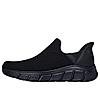 SKECHERS BLACK MEN BOBS B FLEX - RESILIENT EDGE SLIP ON SNEAKERS