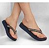 SKECHERS NAVY WOMEN MEDITATION - LOTUS BAE FLIP FLOPS