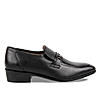 Zuccaro Black leather formal shoes with metal ornament