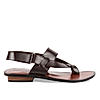Zuccaro Brown leather one toe sling back sandal