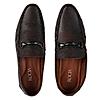 Regal Brown Men Flexible leather formal loafers with metal details