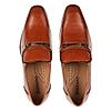Zuccaro Tan leather formal shoes with metal ornament