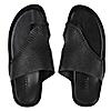 Regal Black Men Flexible leather slip on sandals