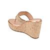 Rocia Women Champagne Embroidered Wedges