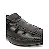 Regal Black Men Flexible Leather Fisherman Sandals