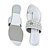 Rocia Silver Women Embroidered Flats