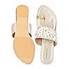 Rocia Gold Women Embroidered Flats