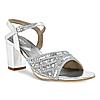 Rocia Silver Women Diamond Embellished Block Heels