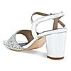 Rocia Silver Women Diamond Embellished Block Heels