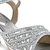 Rocia Silver Women Diamond Embellished Block Heels