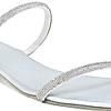 Rocia Silver Women Diamante Studded Slip On Sandals