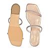 Rocia Rose Gold Women Diamante Studded Slip On Sandals