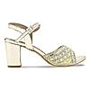 Rocia Gold Women Diamond Embellished Block Heels