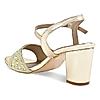 Rocia Gold Women Diamond Embellished Block Heels