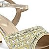 Rocia Gold Women Diamond Embellished Block Heels