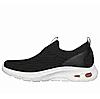 SKECHERS BLACK WOMEN BOBS UNITY - SLEEK LINES SLIP ON SNEAKERS