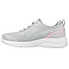 SKECHERS GREY WOMEN DYNAMIGHT 2.0 LACE UP SNEAKERS