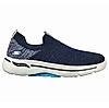 SKECHERS NAVY WOMEN GO WALK ARCH FIT - FUN TIMES SLIP ON SNEAKERS