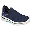 SKECHERS NAVY WOMEN GO WALK ARCH FIT - FUN TIMES SLIP ON SNEAKERS