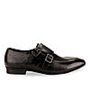 Imperio Black Men Double Monk Strap Leather Shoes