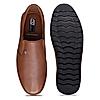 ID TAN LEATHER MEN CASUAL SLIP-ON SHOES