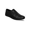 ID BLACK LEATHER MEN CASUAL SLIP-ON SHOES