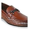 Imperio Brown Men Textured Leather Formal Shoes