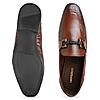 Imperio Brown Men Textured Leather Formal Shoes