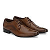 Egoss Tan Men Formal Leather Lace-Up Shoes