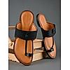 Regal Black Men Ethnic Kolhapuri Sandals