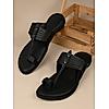 Regal Black Men Ethnic Kolhapuri Sandals