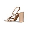 Rocia Beige Women Knotted High Block Heel Sandals