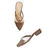 Rocia Camel Women Block Heel Mules