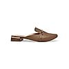 Rocia Taupe Women Buckled Block Heel Mules