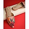 Rocia Pink Women Suede Embroidered Mules