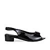 ROCIA BLACK WOMEN PEEP TOE SANDALS