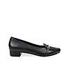 ROCIA BLACK WOMEN BLACK TEXTURED SMALL HEEL PUMPS