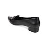 ROCIA BLACK WOMEN BLACK TEXTURED SMALL HEEL PUMPS