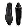 ROCIA BLACK WOMEN BLACK TEXTURED SMALL HEEL PUMPS